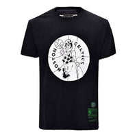 Mitchell & Ness NBA Series Boston Celtics Printing Short Sleeve Couple Style Black MN13S27-BOS-BLACK
