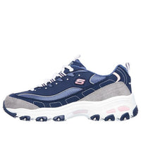 (WMNS) Skechers D Lites Low-Top Running Shoes Grey/Blue 11947-NVGW