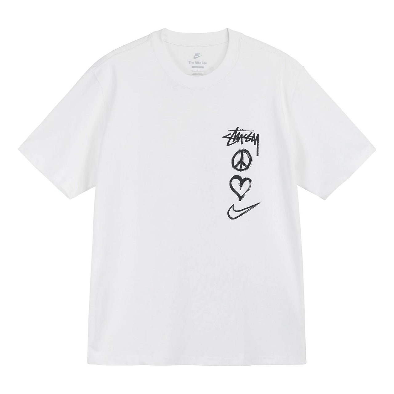Nike x Stussy Peace Love Swoosh T-Shirt Asia Sizing 'White' DM4943-121