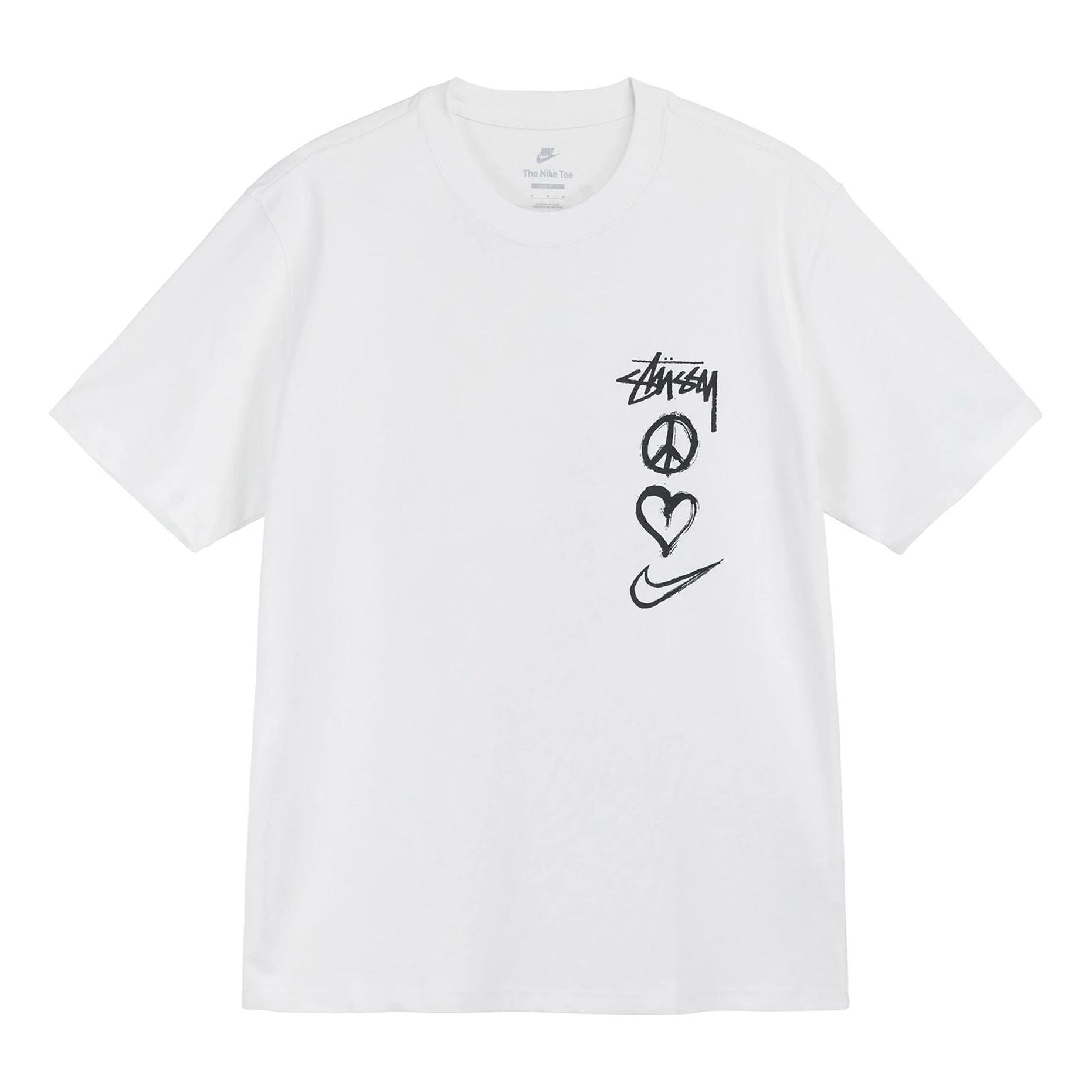 Nike x Stussy Peace Love Swoosh T-Shirt Asia Sizing 'White' DM4943-121