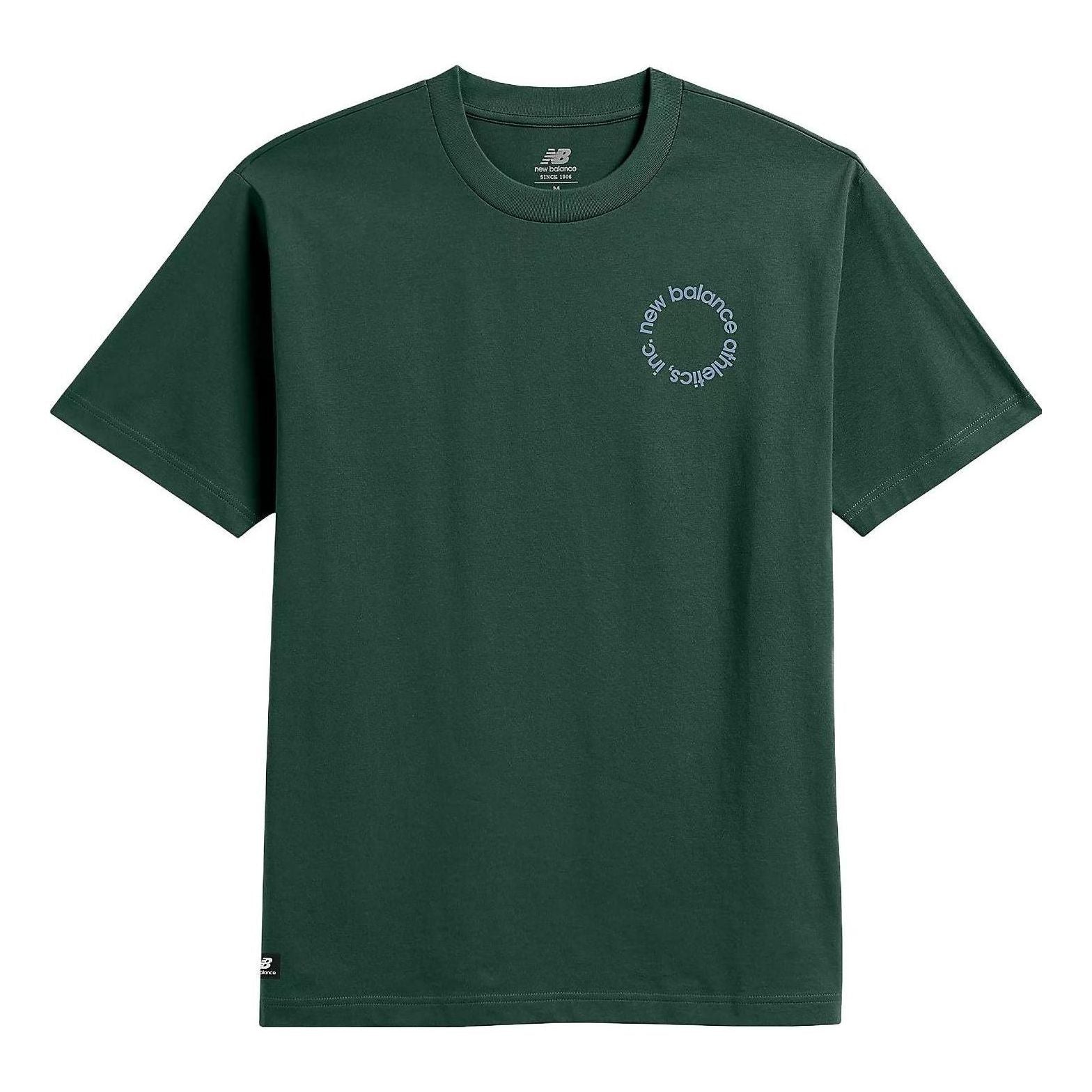 New Balance Circular Logo Graphic T-Shirt Asia Sizing 'Nightwatch Green' MT31575-NWG