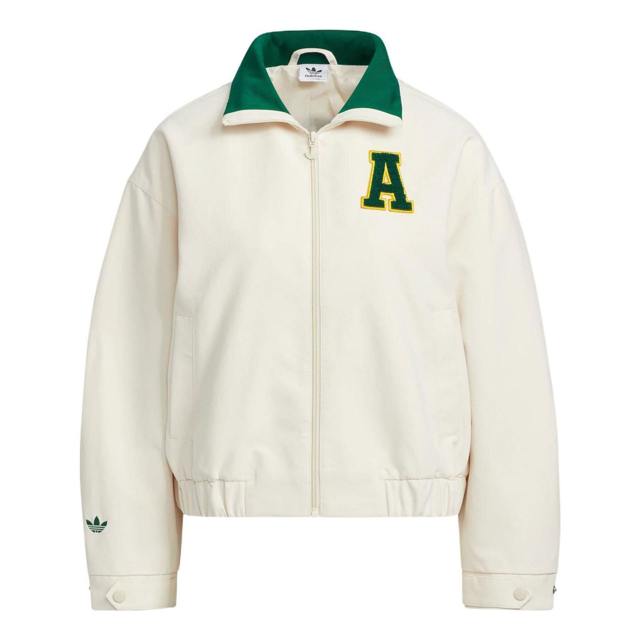 (WMNS) adidas Alphabet Print Stand Collar Zip-Up Sports Jacket Asia Sizing 'White' IL6501