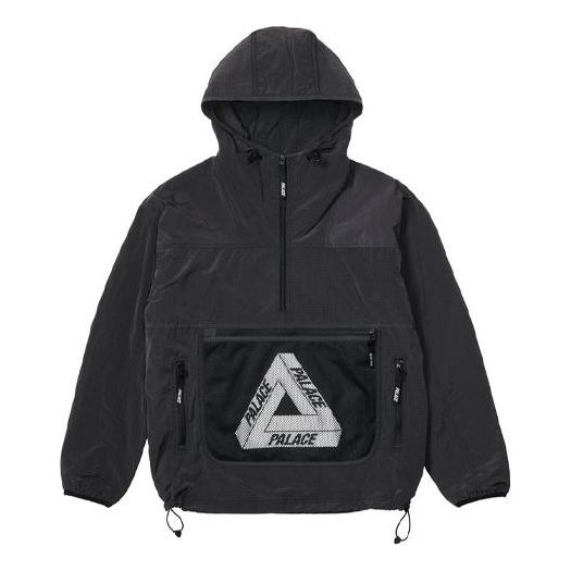 PALACE Tri-Ferg Half Zipper Reflective Jacket Unisex Black P20JK017