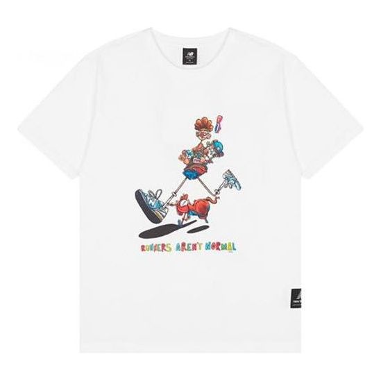 New Balance Graphic Logo T-shirt Asia Sizing 'White' AMT21553-WT
