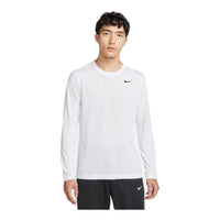 Nike Dri-FIT Logo Long-Sleeves Tee 'White' DX0994-100