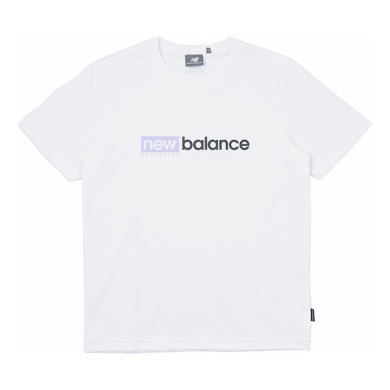 New Balance Casual Sports Logo Printing Short Sleeve Couple Style White NEA2E013-WT