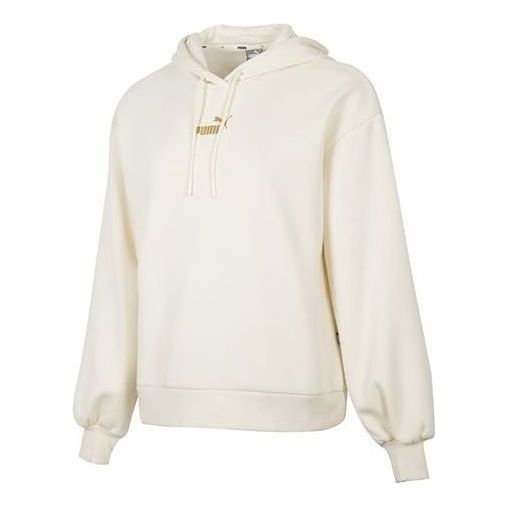 (WMNS) PUMA Winterized Hoodie Logo 'Beige' 848251-73