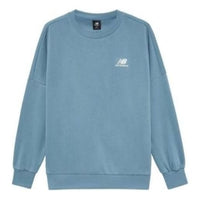 New Balance Logo Print Sweatshirt Asia Sizing 'Blue White' AMT23349-SGD