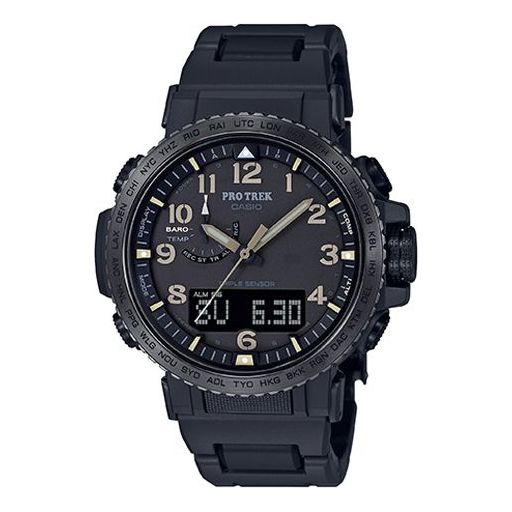 CASIO Waterproof Sports Solar Powered Mens Black Analog/Digital Combo PRW-50FC-1PR