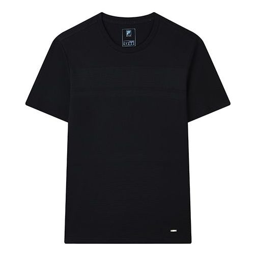 FILA Solid Color Casual Sports Round Neck Short Sleeve Black F11M132113F-BK