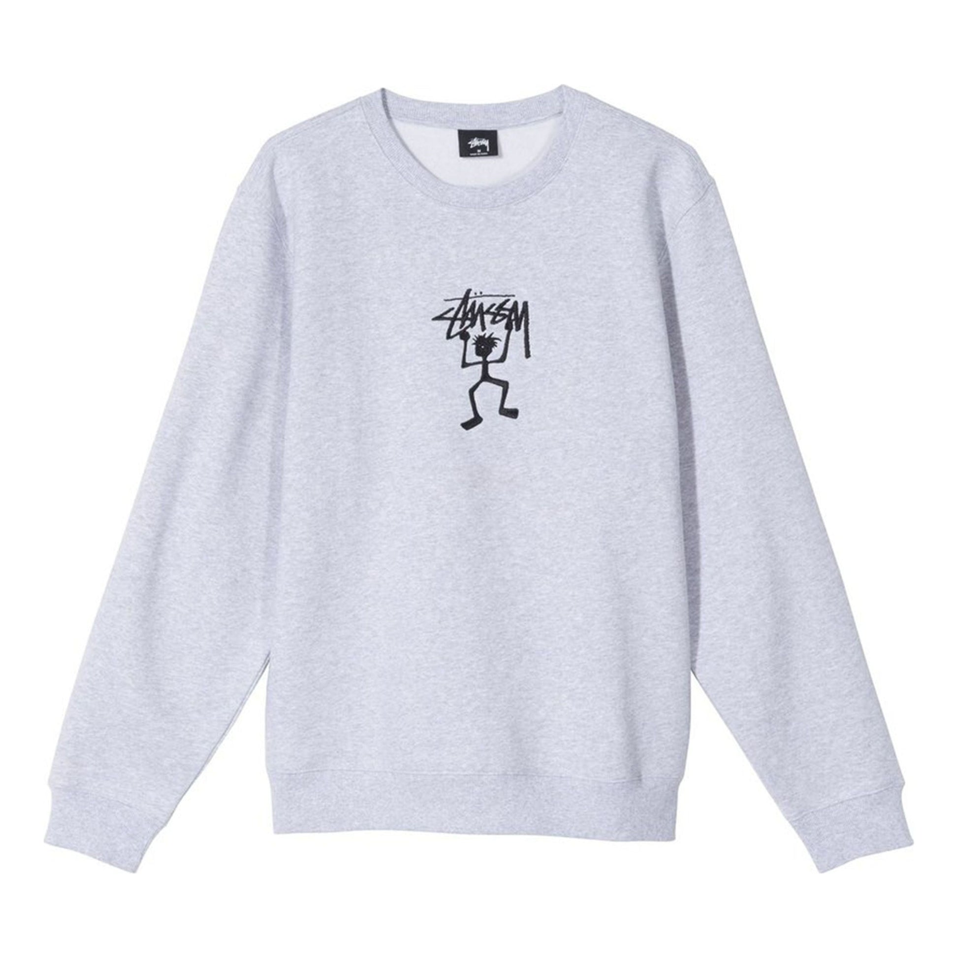 Stussy Warrior Crew Round Neck Unisex Gray WARRIOR-CREW118396