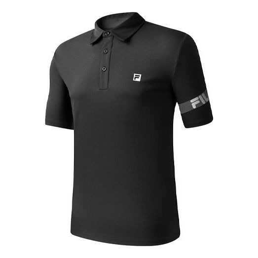 FILA ATHLETICS Professional Sports Polo Shirt Black A11M031152F-BK