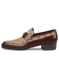 Gucci Canvas Printed Loafers 'Dark Brown' 532405-0G060-2270