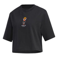 (WMNS) adidas neo Casual Sports Short Sleeve Black GP5801