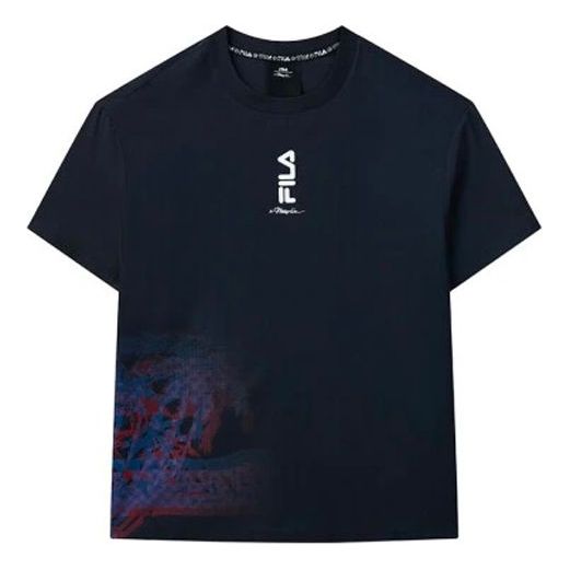 FILA x 3.1 phillip lim Crossover Printing Casual Sports Round Neck Short Sleeve Blue F11M126114F-NV