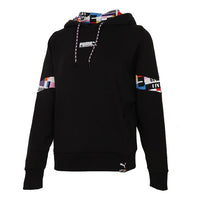 (WMNS) PUMA International Hoodie 'Black White' 531351-01
