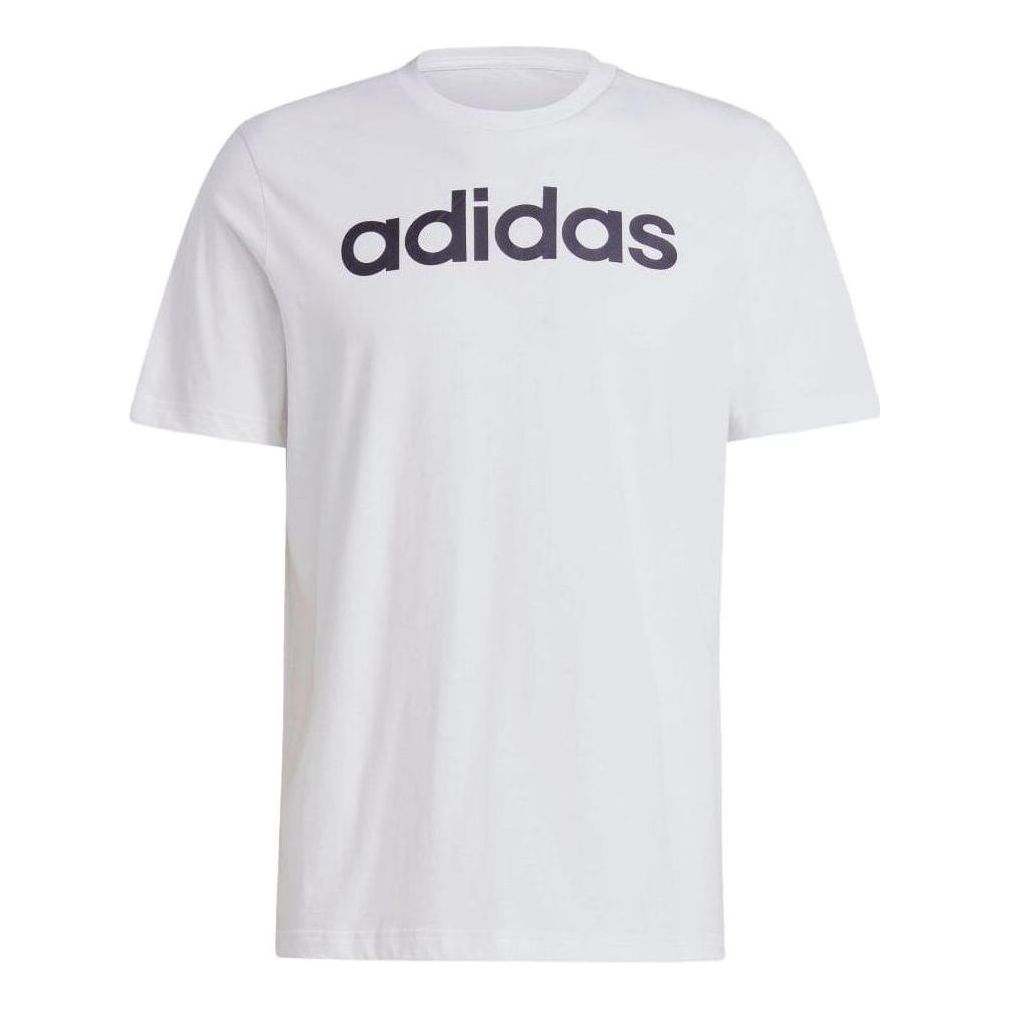 adidas Essentials Single Jersey Linear Embroidered Logo T-Shirts 'White' IC9276