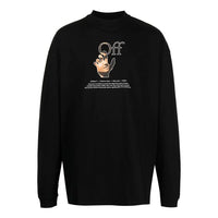 Men's Off-White SS22 Pattern Printing Long Sleeves Version Black OMAB032F21JER0051084