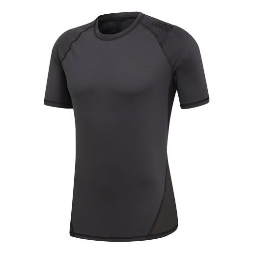 adidas Ask Spr Tee Training Sports Round Neck Short Sleeve Gray DU6558