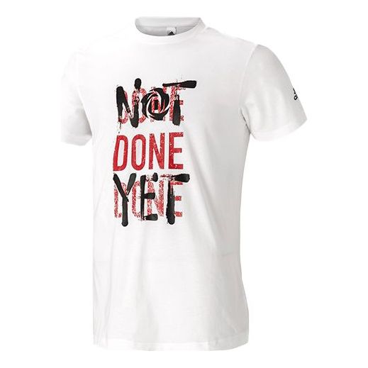 adidas Rose Ndy Basketball Sports Loose Short Sleeve White FS8316