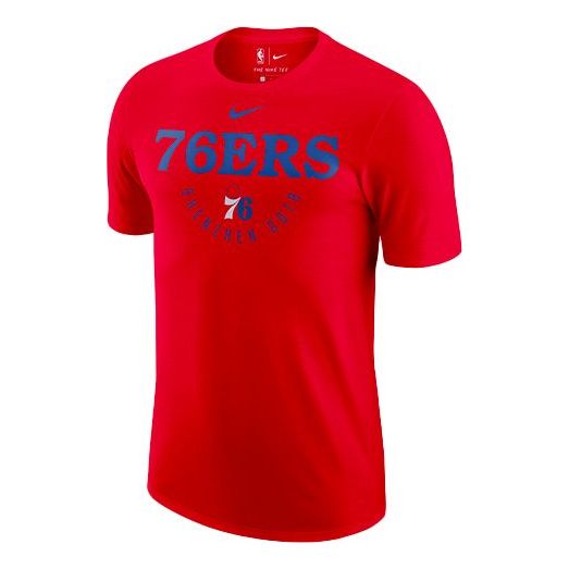 Nike NBA Statement Edition Philadelphia 76ers Knit Round Neck Short Sleeve Red CI0952-657