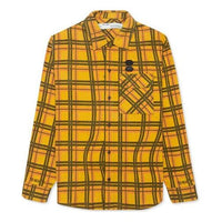Men's Off-White Plaid Yellow Shirt OMGA098S20H480206000