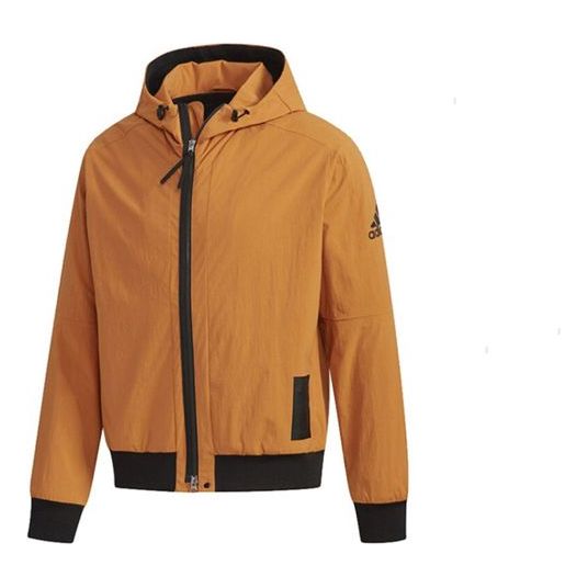 adidas Sports Stylish Hooded Jacket Khaki Brown FJ0261