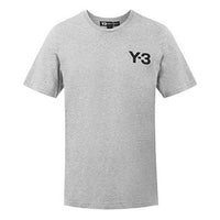 Y-3 Logo Round Neck Short Sleeve Unisex Gray CE8742