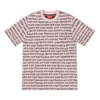 Supreme SS19 Cops Jacquard Pocket Tee Full Print Alphabet Short Sleeve Unisex Pink SUP-SS19-10012