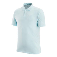 Men's Nike Lapel Solid Color Pullover Short Sleeve Glacier Blue Polo Shirt DH0858-474