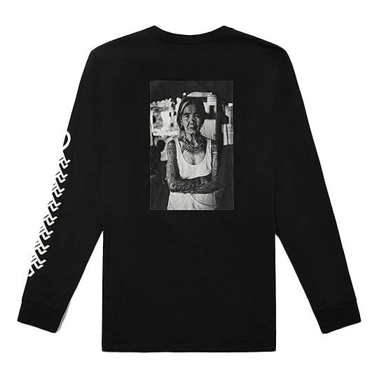 Vans OtwWhang Od Alphabet Printing Long Sleeves Couple Style Black VN0A4RAWBLK1