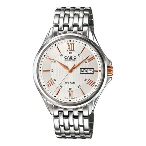 Casio Lineage Analog Watch 'Silver Brown Gold' LIN-203SD-7AV