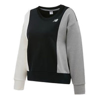 (WMNS) New Balance Crew Neck Tops Asia Sizing 'Black Grey' AWT03146-AG