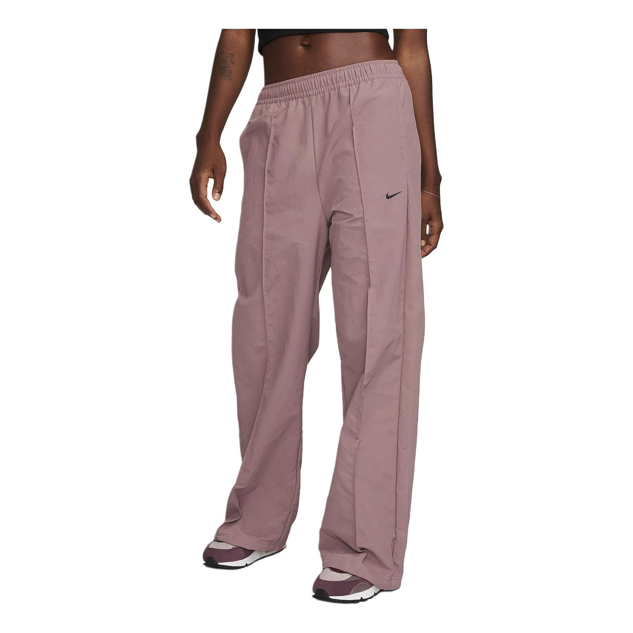 (WMNS) Nike Sportswear Everything Wovens Mid-Rise Open-Hem Pants 'Smokey Mauve' FQ3588-208