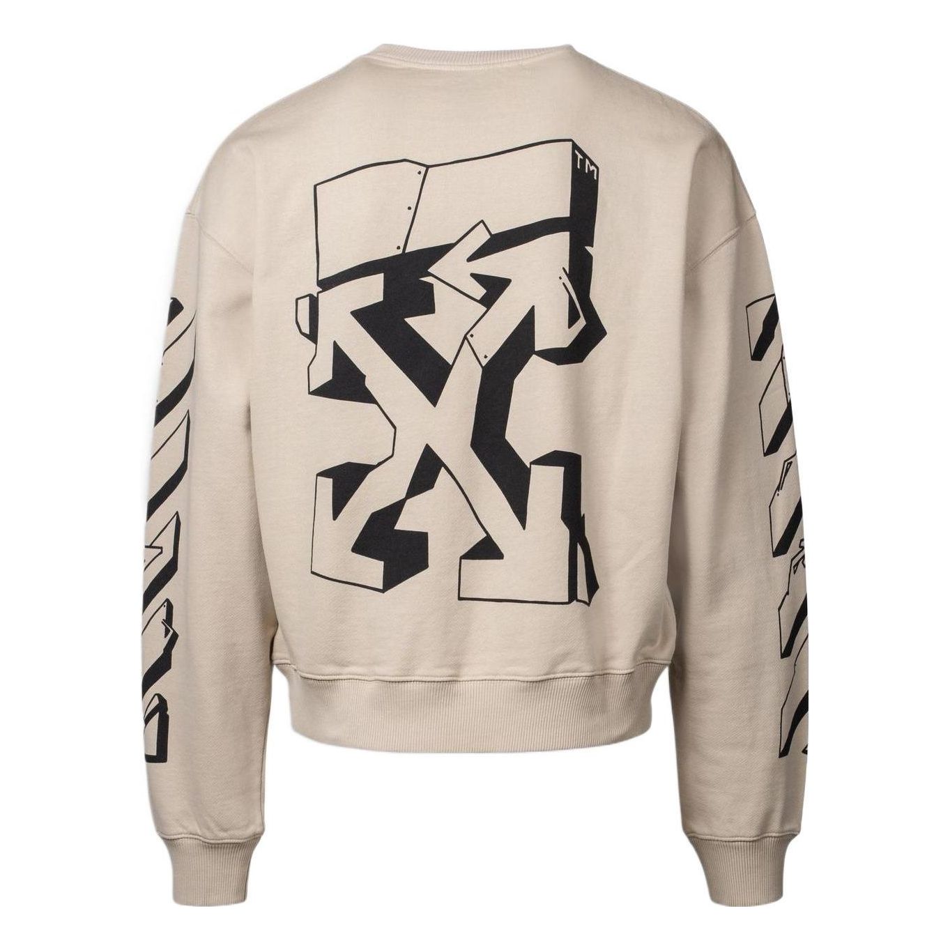 Men's Off-White SS22 Back Classic Logo Printing Round Neck Long Sleeves Ordinary Version OMBA058S22FLE0031710