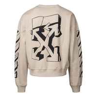 Men's Off-White SS22 Back Classic Logo Printing Round Neck Long Sleeves Ordinary Version OMBA058S22FLE0031710