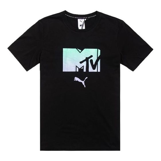 PUMA x MTV TEE Casual Sports Short Sleeve Black 579813-01