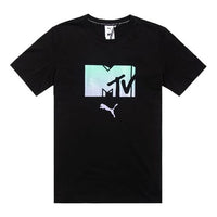 PUMA x MTV TEE Casual Sports Short Sleeve Black 579813-01