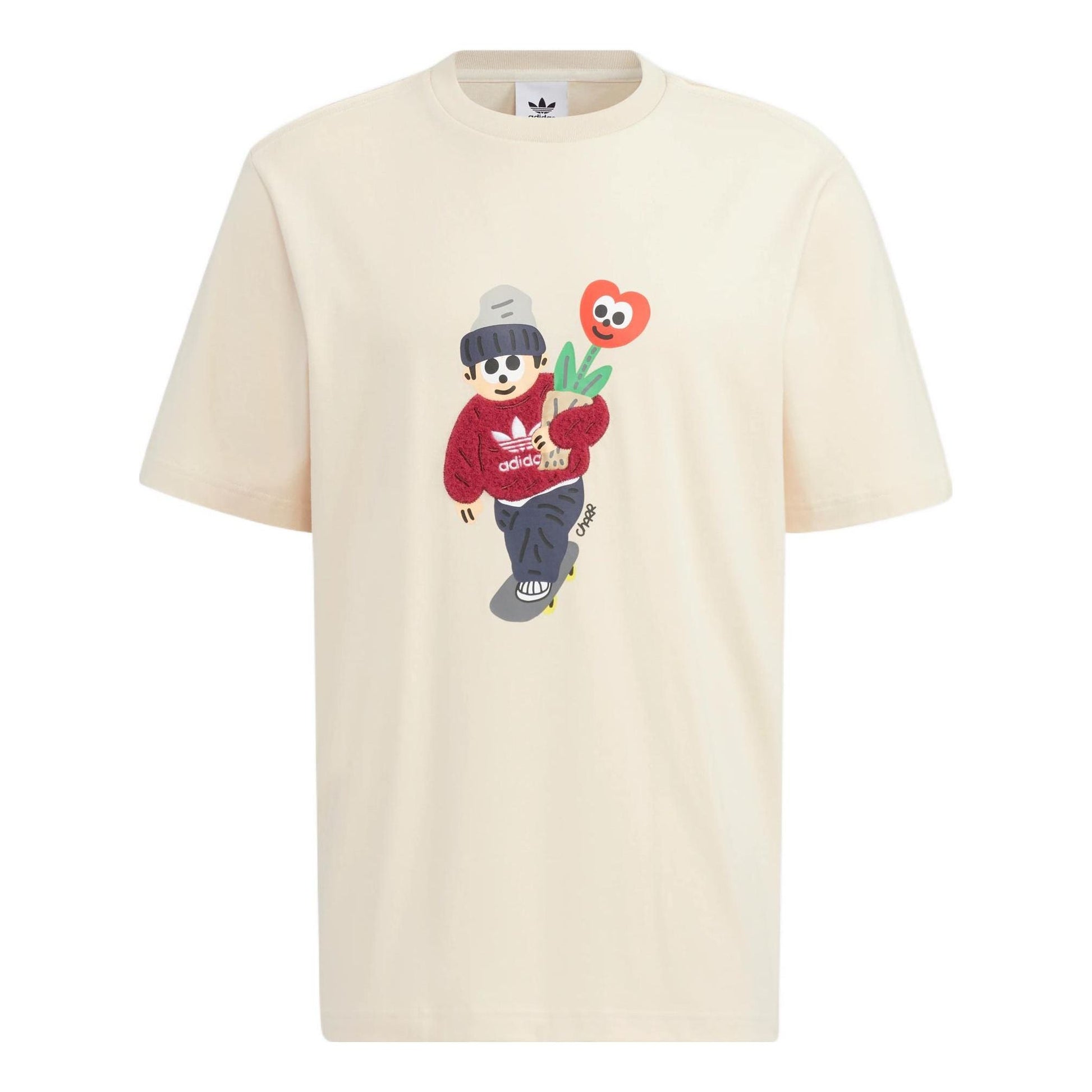 adidas Originals x Charr Morita Crossover Valentine's Day Tee 'Cream White' HR3474