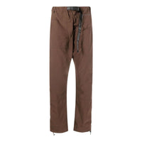 Off-White SS22 Solid Color Straight Casual Pants Ordinary Version Brown OMCA230S22FAB0016407