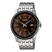 Men's CASIO Quartz Movement 100m Waterproof Watch Stainless Steel Strap Mens MTP-1344AD-5A2V
