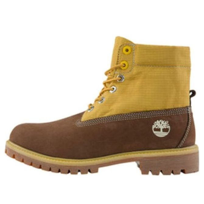 Timberland Premium 6 Inch Waterproof Boots 'Brown Nubuck with Wheat' A2NDS