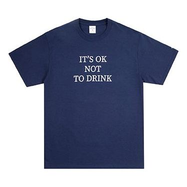 NOAH Use Your Head Tee Slogan Short Sleeve Deep Blue NOAH-SS19-007
