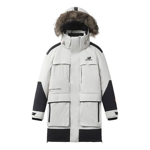 New Balance Winter Down Cotton Jacket Asia Sizing 'White Black' NPA44023-BEI