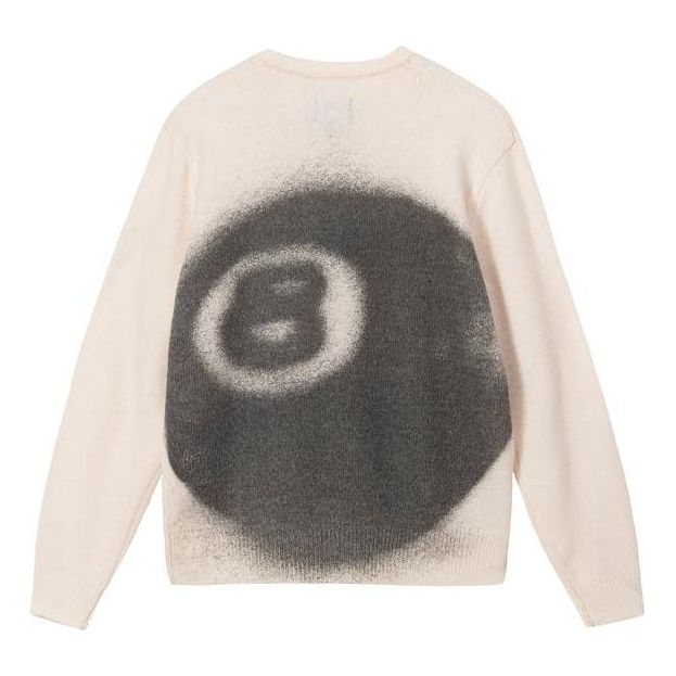 Stussy 8 Ball Spray Sweater 'Ivory' 117185-WHITE