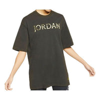 (WMNS) Air Jordan Utility Logo Round-neck Black CV7444-010