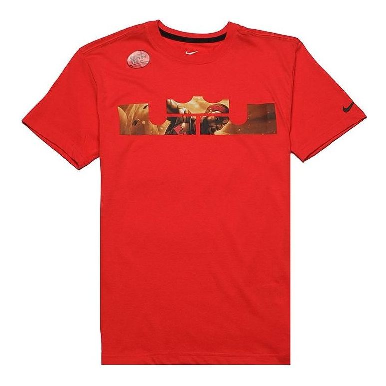 NIKE AS LEBRON LOGO T-shirt 'Red' 611246-622
