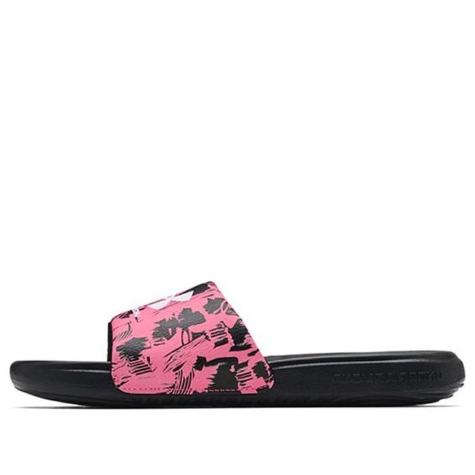 (GS) Under Armour Ansa Graphic Slides 'Black Pink' 3023792-002