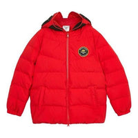 (GS) Skechers Logo Printed Down Jacket 'Red Black Blue Green' L321B089