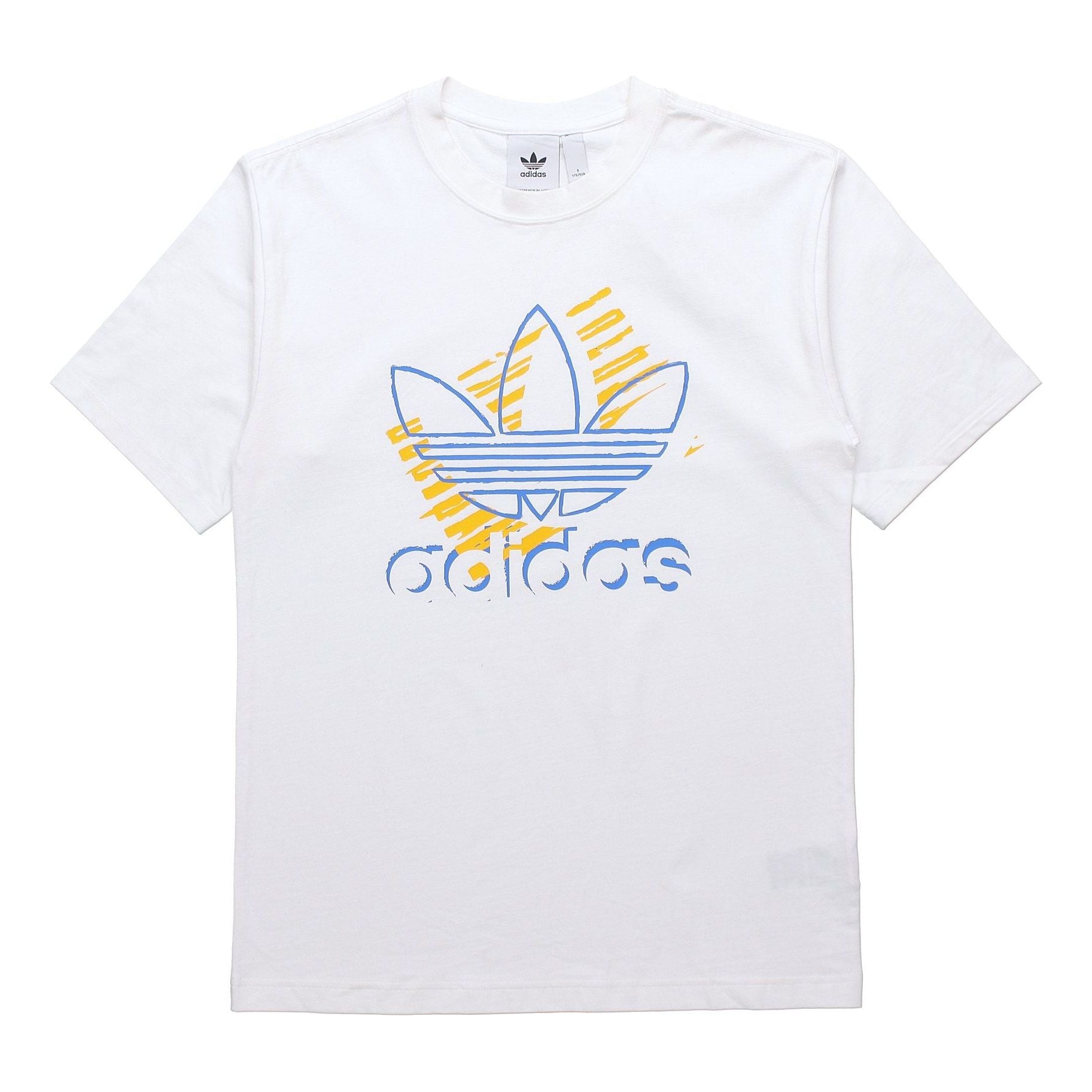adidas originals TREFOIL ART TEE Round Neck Short Sleeve White DV3279